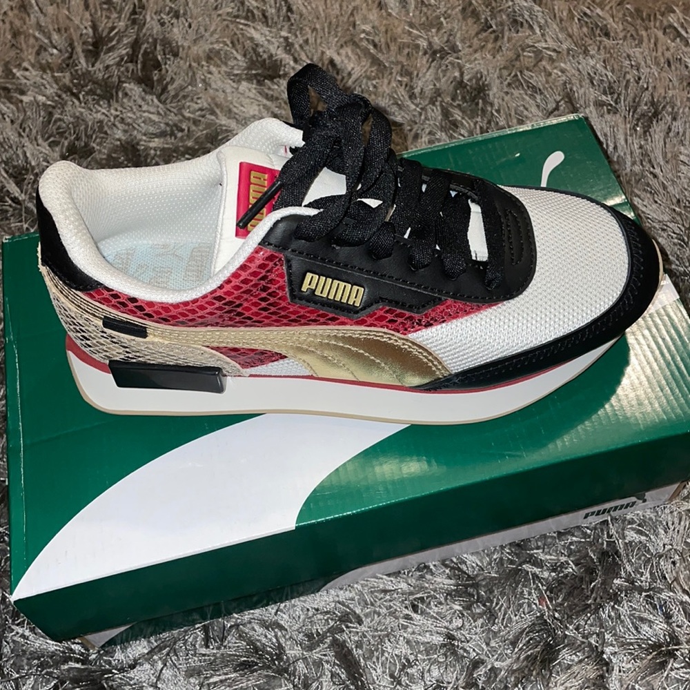PUMA SNAKESKIN/METALLIC SNEAKERS